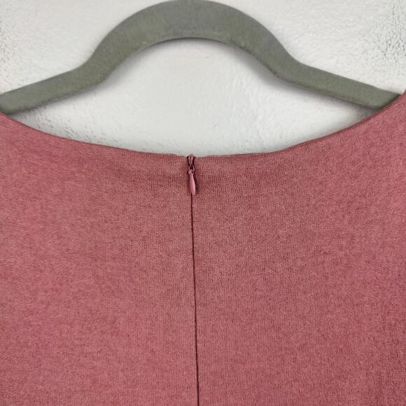 The Fold Evesham Dress Womens 12 Rose Pink‎ Wool Ruched Preppy Formal Preppy - Picture 5 of 10